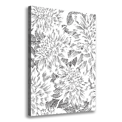 Quadro su tela canvas verticale Peonie