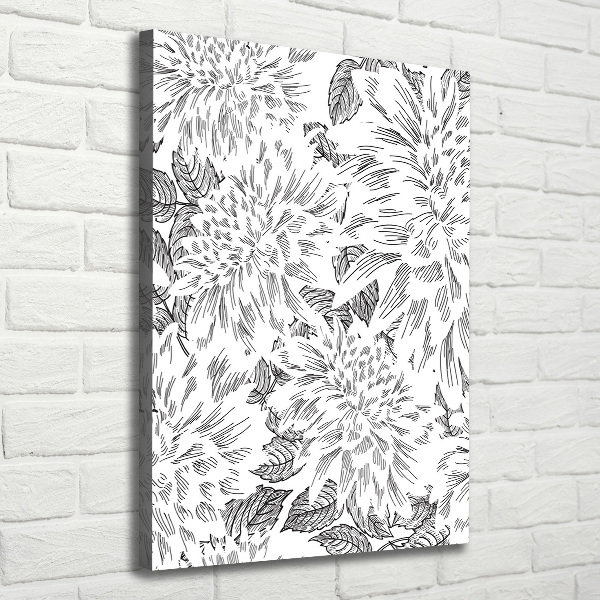 Quadro su tela canvas verticale Peonie