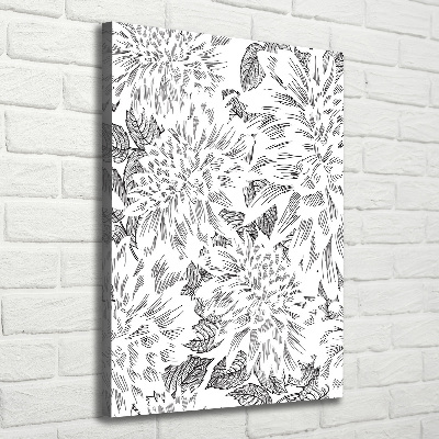 Quadro su tela canvas verticale Peonie