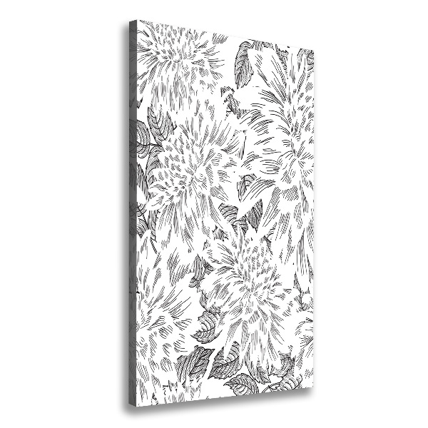 Quadro su tela canvas verticale Peonie