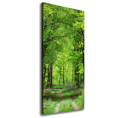 Stampa quadro su tela verticale Foresta verde