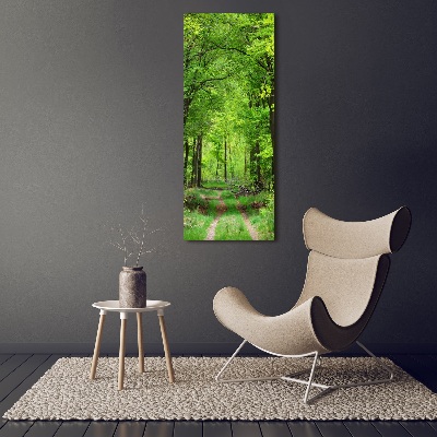 Stampa quadro su tela verticale Foresta verde