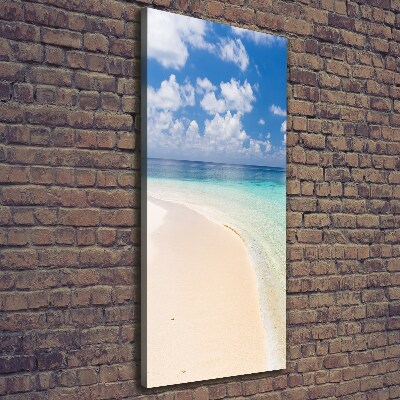Quadro foto su tela verticale Spiaggia delle Maldive