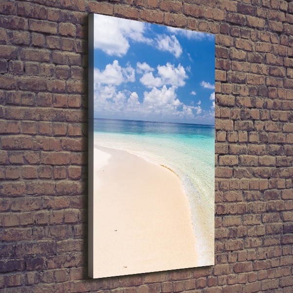 Quadro foto su tela verticale Spiaggia delle Maldive