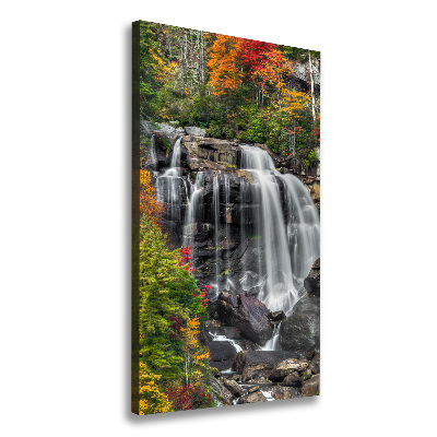 Quadro su tela canvas verticale Cascata in autunno