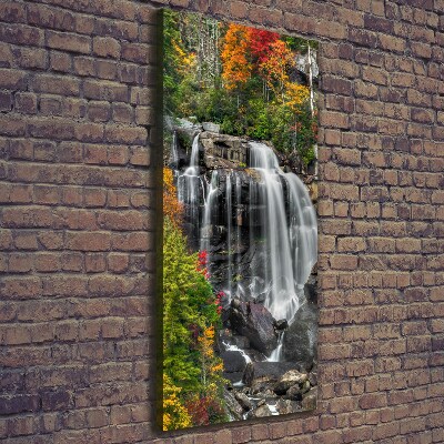 Quadro su tela canvas verticale Cascata in autunno