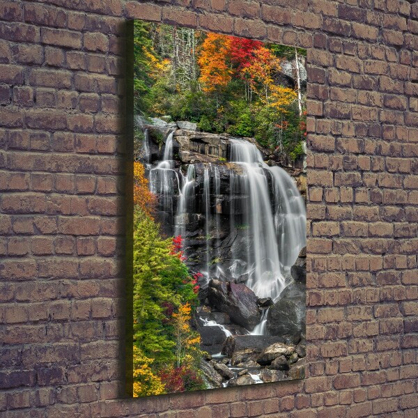 Quadro su tela canvas verticale Cascata in autunno