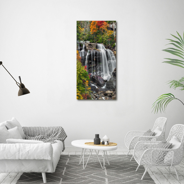 Quadro su tela canvas verticale Cascata in autunno