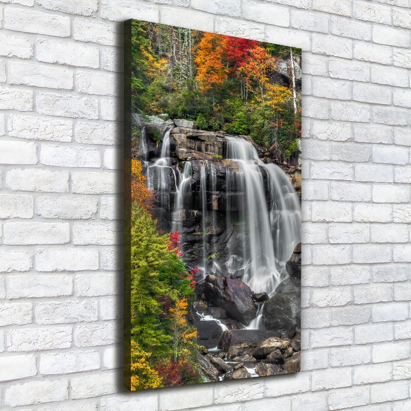 Quadro su tela canvas verticale Cascata in autunno