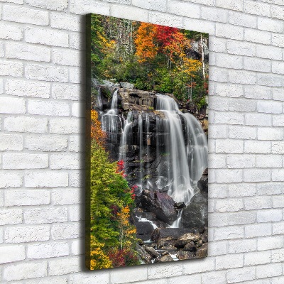 Quadro su tela canvas verticale Cascata in autunno