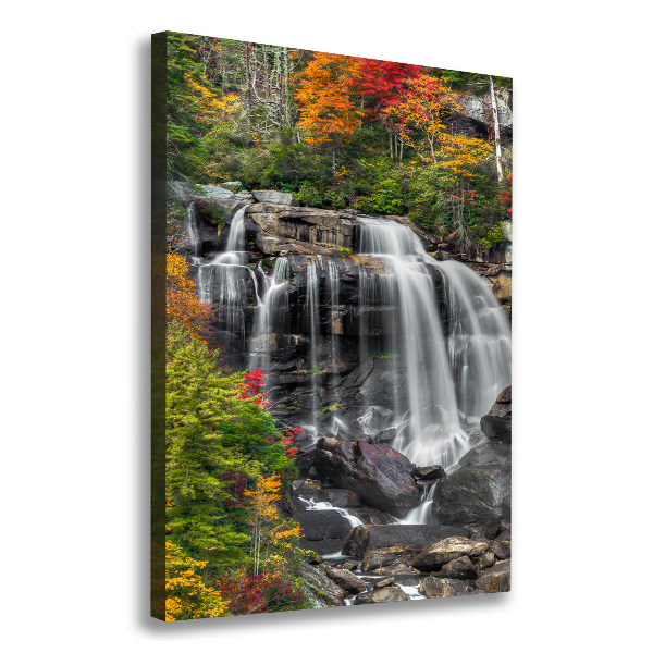 Quadro su tela canvas verticale Cascata in autunno