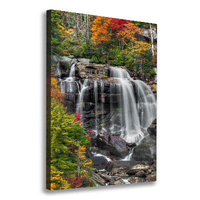 Quadro su tela canvas verticale Cascata in autunno