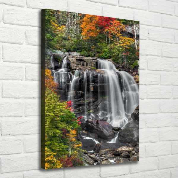 Quadro su tela canvas verticale Cascata in autunno