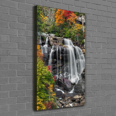 Quadro su tela canvas verticale Cascata in autunno