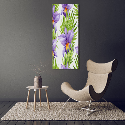Stampa quadro su tela verticale Orchidee e palme
