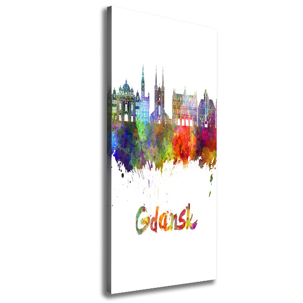 Quadro su tela canvas verticale Danzica colorata