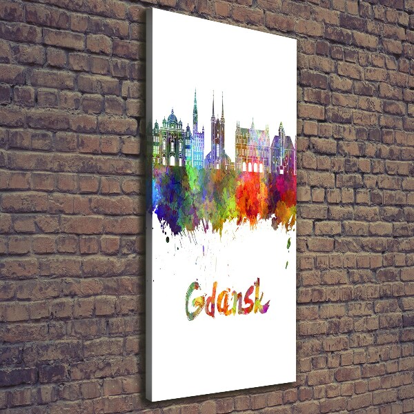 Quadro su tela canvas verticale Danzica colorata