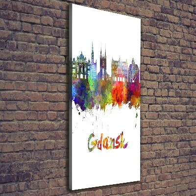 Quadro su tela canvas verticale Danzica colorata