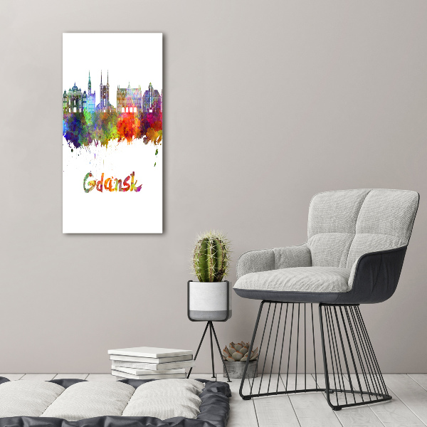 Quadro su tela canvas verticale Danzica colorata