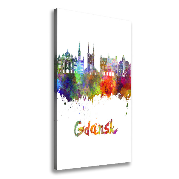 Quadro su tela canvas verticale Danzica colorata