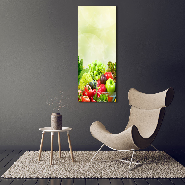 Quadro foto su tela verticale Verdura e frutta
