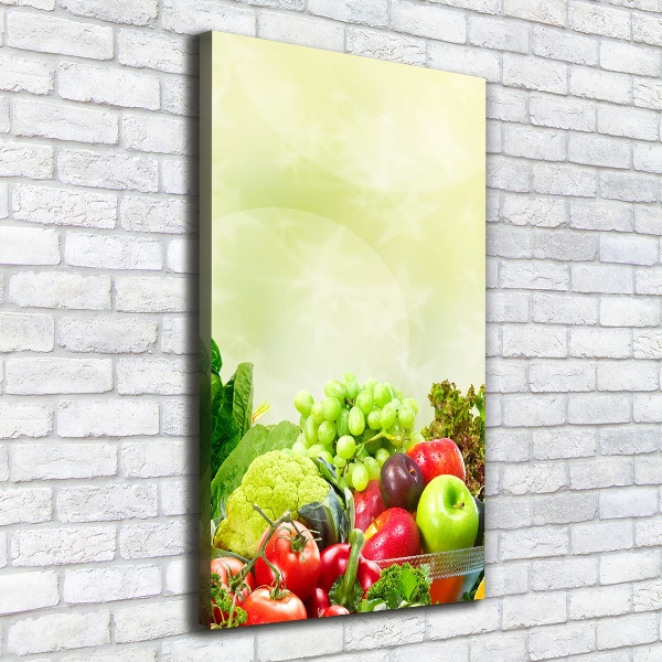 Quadro foto su tela verticale Verdura e frutta