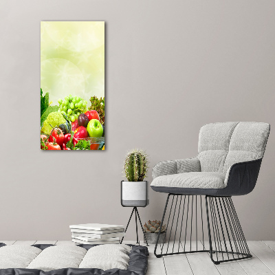Quadro foto su tela verticale Verdura e frutta