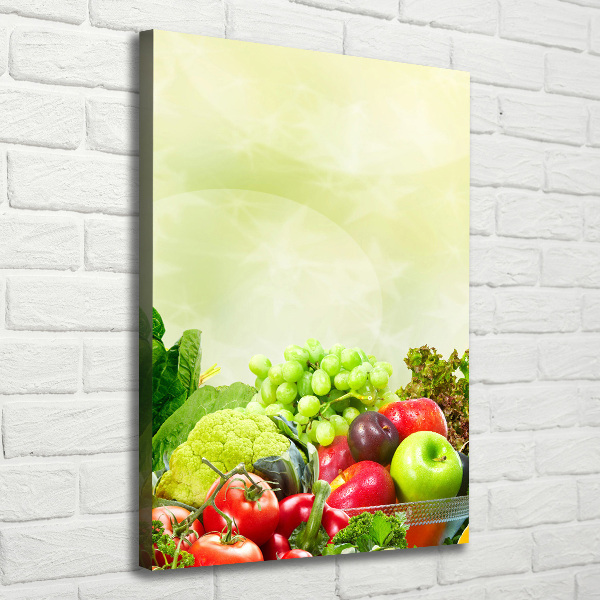 Quadro foto su tela verticale Verdura e frutta
