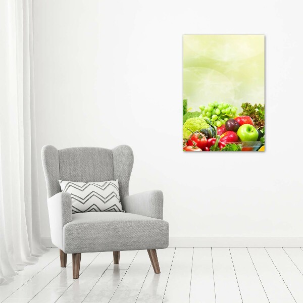 Quadro foto su tela verticale Verdura e frutta