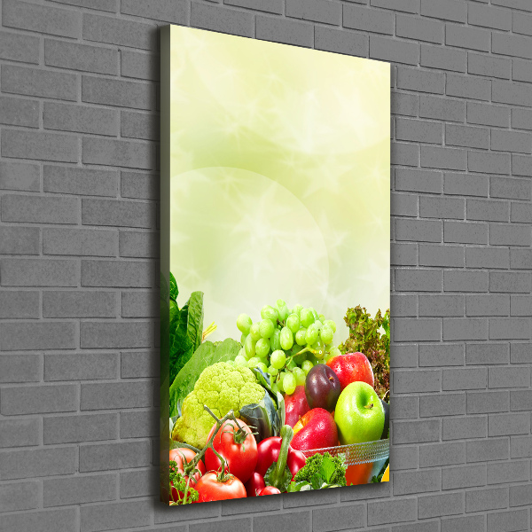 Quadro foto su tela verticale Verdura e frutta