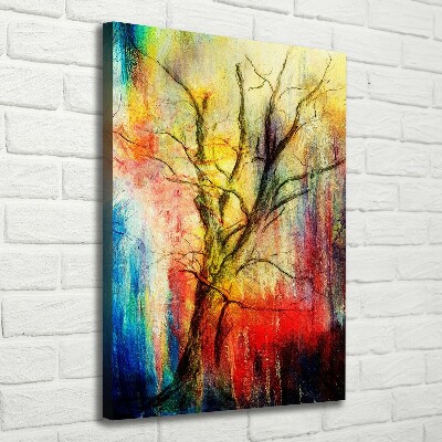Quadro su tela canvas verticale Albero astratto