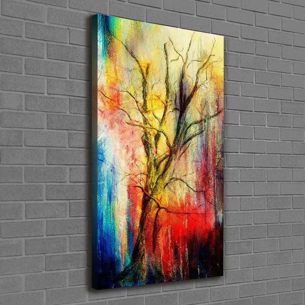 Quadro su tela canvas verticale Albero astratto