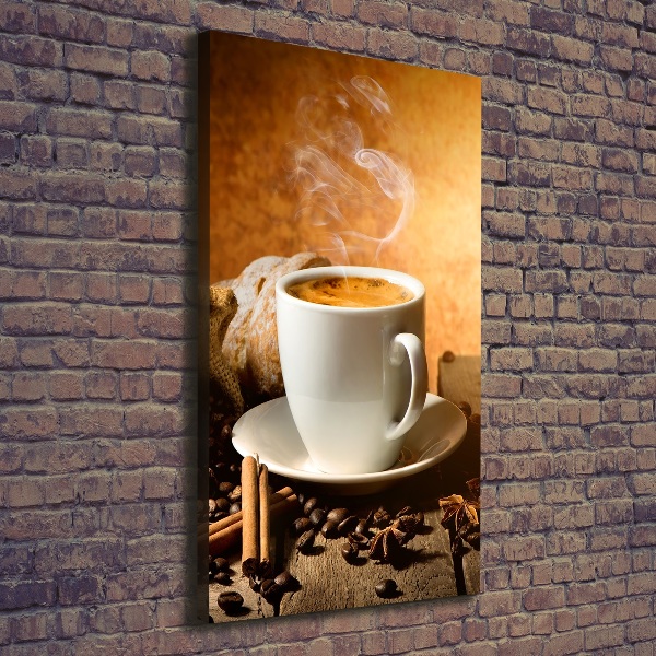 Quadro su tela canvas verticale Una tazza di caffè