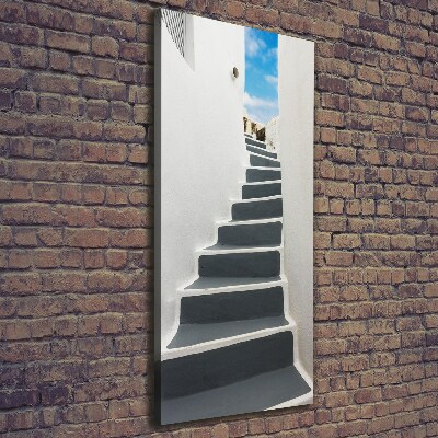 Stampa quadro su tela verticale Santorini, Grecia