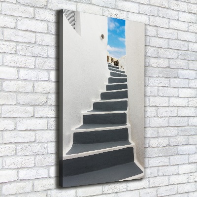 Stampa quadro su tela verticale Santorini, Grecia