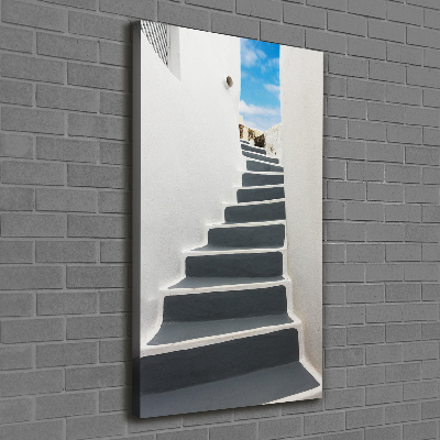 Stampa quadro su tela verticale Santorini, Grecia