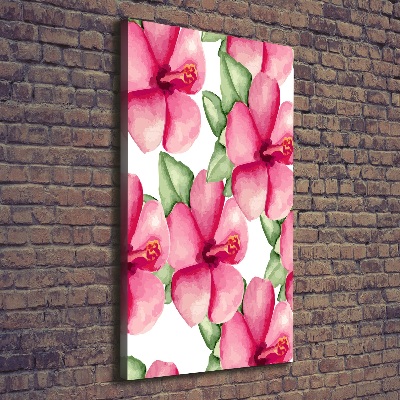 Quadro su tela canvas verticale Fiori tropicali