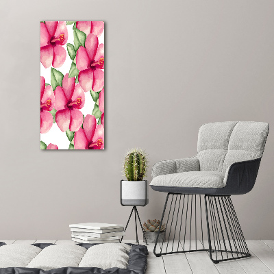 Quadro su tela canvas verticale Fiori tropicali