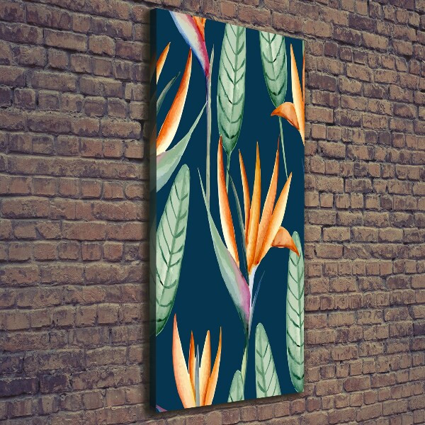 Stampa quadro su tela verticale Strelitzia reginae