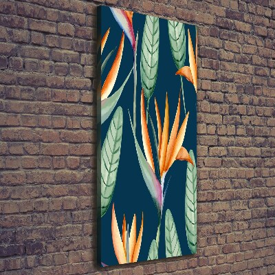 Stampa quadro su tela verticale Strelitzia reginae