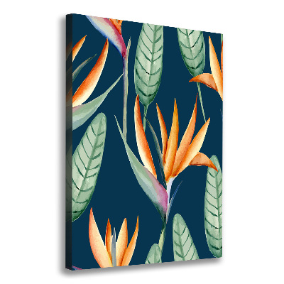 Stampa quadro su tela verticale Strelitzia reginae