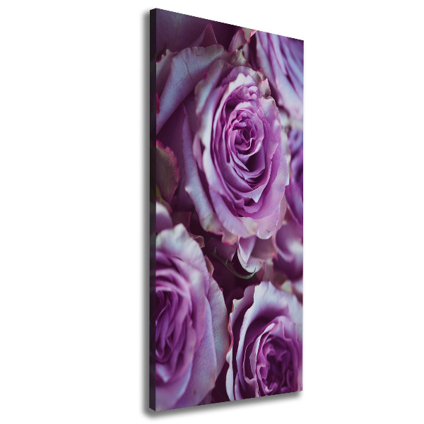 Stampa quadro su tela verticale Rose viola