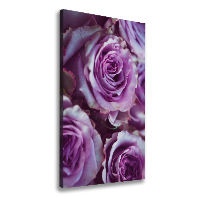 Stampa quadro su tela verticale Rose viola