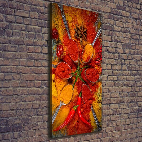 Stampa quadro su tela verticale Spezie