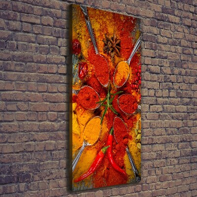 Stampa quadro su tela verticale Spezie