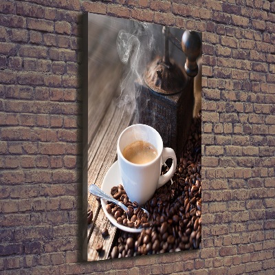 Quadro foto su tela verticale Una tazza di caffè