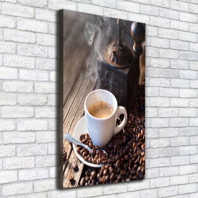 Quadro foto su tela verticale Una tazza di caffè