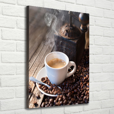 Quadro foto su tela verticale Una tazza di caffè