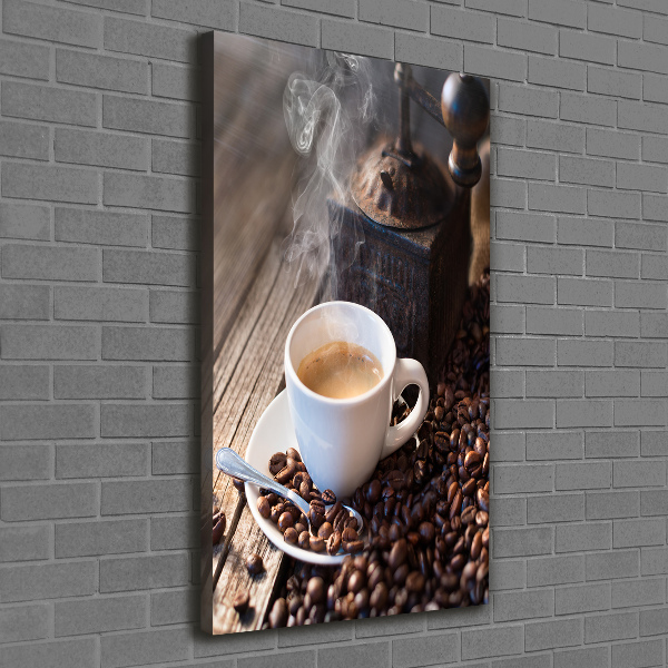 Quadro foto su tela verticale Una tazza di caffè