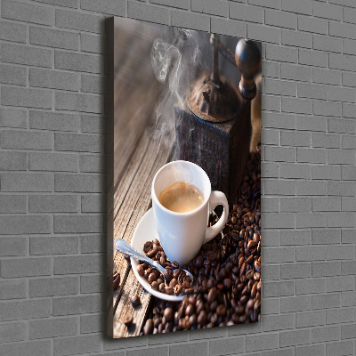 Quadro foto su tela verticale Una tazza di caffè